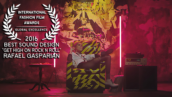 IFFA Award for Best Sound Design 2016 to Rafael Gasparian for Get High On Rock N Roll WEB RES